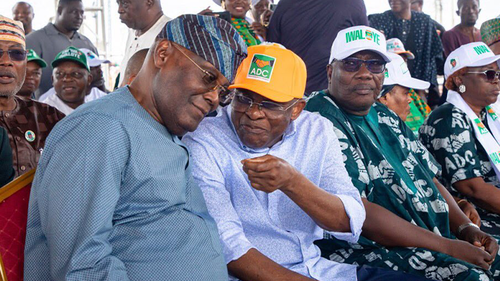 Atiku and David Mark at ADC rally in Osun