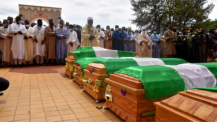 Coffins of officers