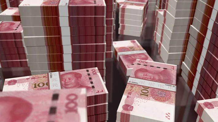 Stash of renminbi cash