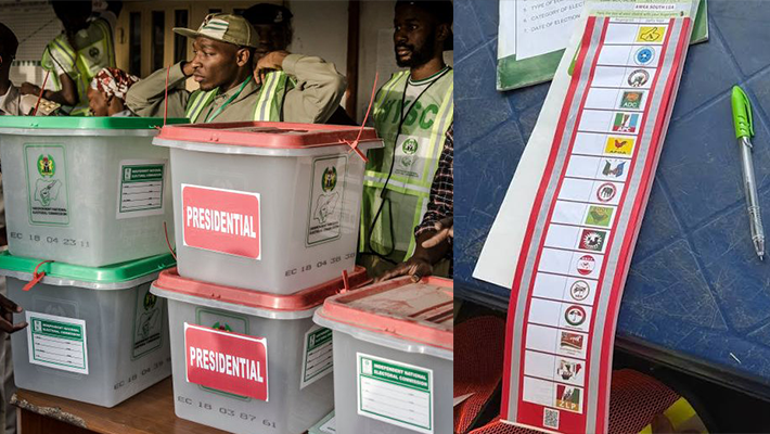 Ballot boxes and paper