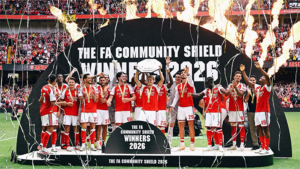 Jubilant Arsenal.