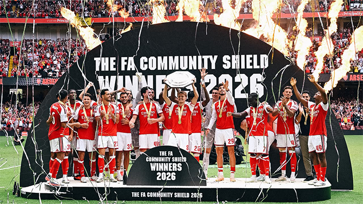 Jubilant Arsenal.