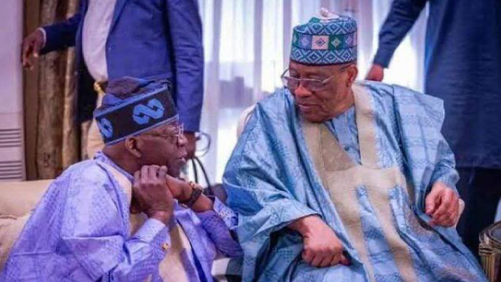 Tinubu speaking to IBB