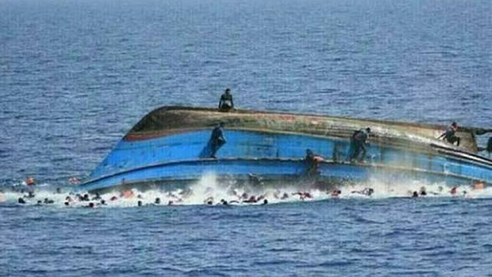 capsized boat