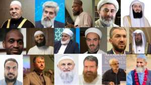 Mohamad Rateb Abdalah Al-Nabulsi,Alparslan Kuytul,Khalifah At-Thahabi,Mansour Leghaei,Ismail Menk,Urutajirinere Fombo,Haitham Al-Haddad,Mehmet Özkilinc,Yasin Gündoğdu,Ihsan Şenocak,Sulaiman Almajed,Hussein Abdelrazek Soliman Ahmed,Muhammed Emin Yildirim,Mohamad Baajour,Abdur-Raheem McCarthy,Ramazan Kayan, and Muhammad Anwar Qureshi Hashmi