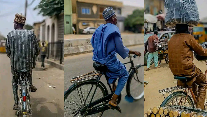 Bicycle riders in Kano State