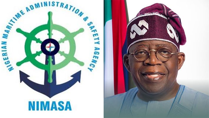 NIMASA logo and President Bola Tinubu