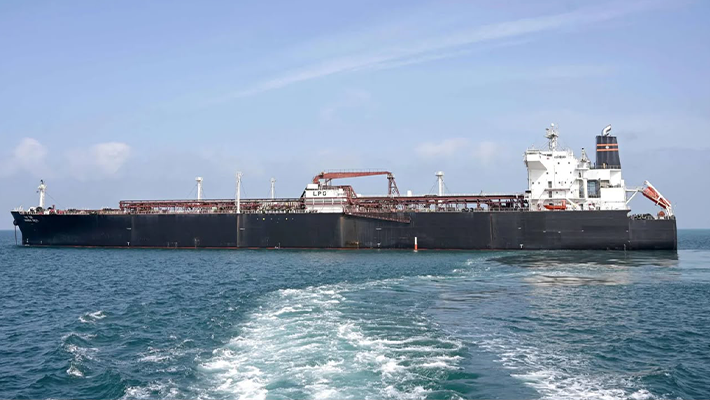 Oil vessel in the Strait of Hormuz