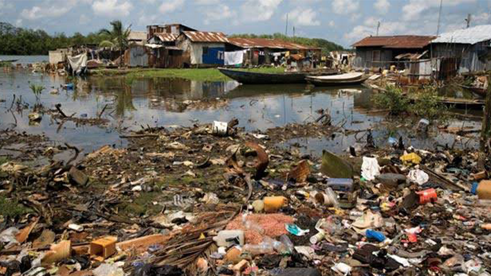 Polluted Niger Delta area