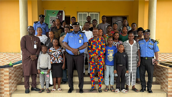 Commissioner of Police, Olugbenga Adepoju, presented the cheques to the families of the deceased officers