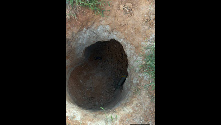 Plateau mining pit