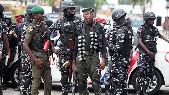 Armed policemen