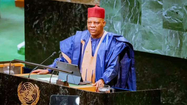 Shettima speaking at UNGA81