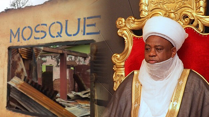 BURNT MOSQUE; SULTAN OF SOKOTO
