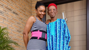 Nollywood actress Chioma Chukwuka and her late father