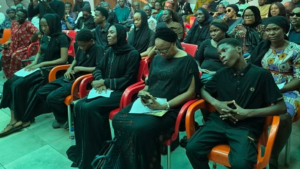 Family members, colleagues and friends, during a Night of Tribute for Mr Peter Onwubuariri, an Assistant Director with NAN attached to the Presidential Villa