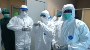 Nigerian doctors in hazmat
