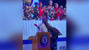 Governor Sanwo-Olu and wife at the event.