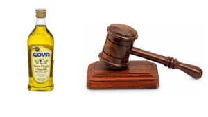 Goya oil and a gavel.