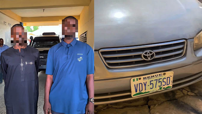 Abuja pastor his accomplice and Toyota Camry
