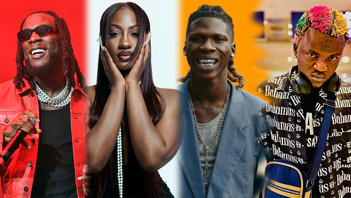 Burna Boy, Tems, Seyi Vibez and Portable