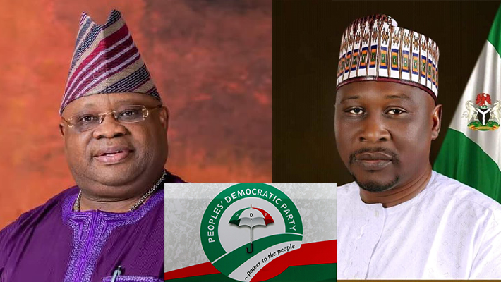 Adeleke and Fintiri+PDP logo