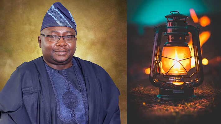 Adebayo Adelabu And lantern