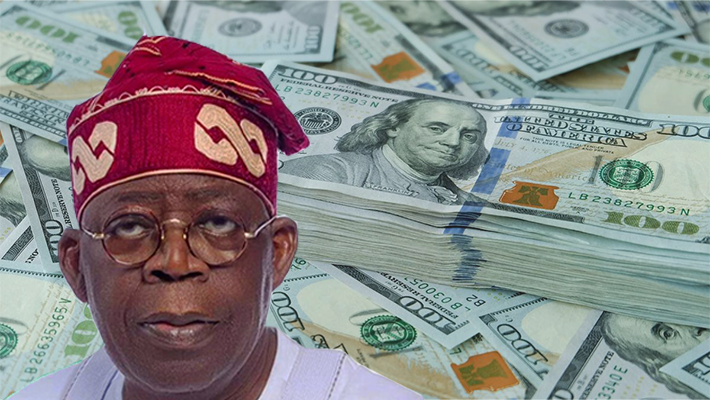 President Bola Tinubu and dollars