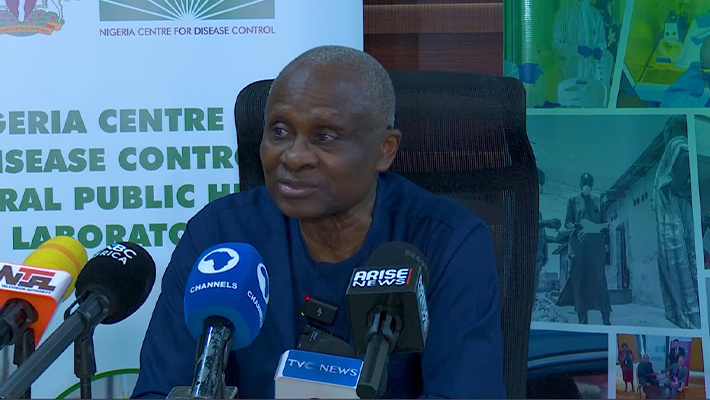 Jide Idris addressing media
