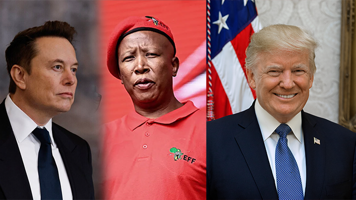 Elon Musk, Julius Malema, Trump