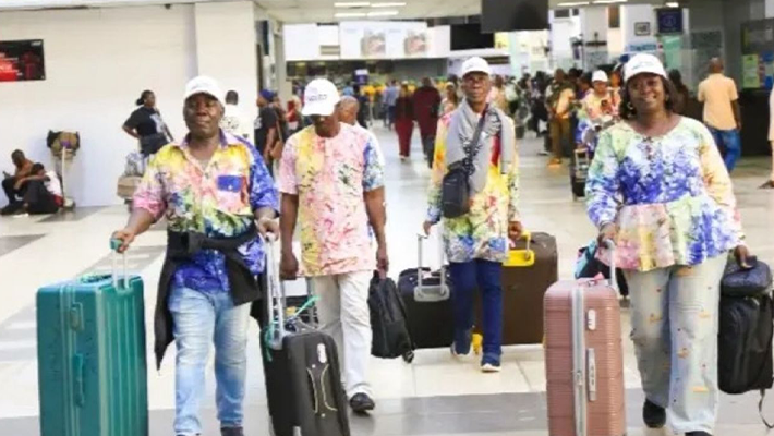 The pilgrims departed Lagos for Amman, Jordan,