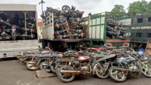 Impounded motorbikes