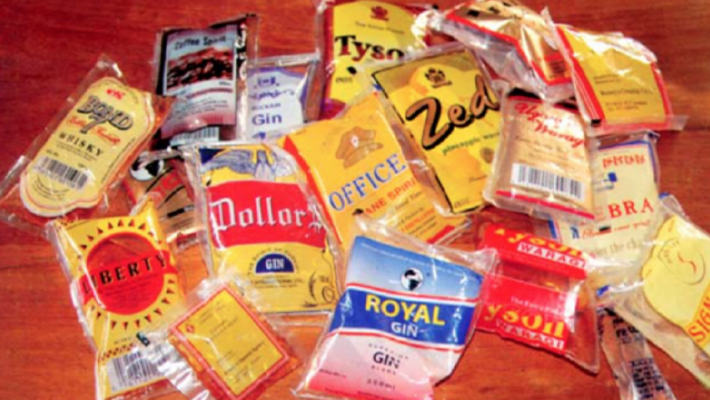 Sachet alcoholic drinks