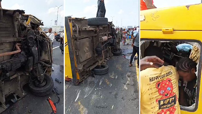 Crash on Third Mainland Bridge