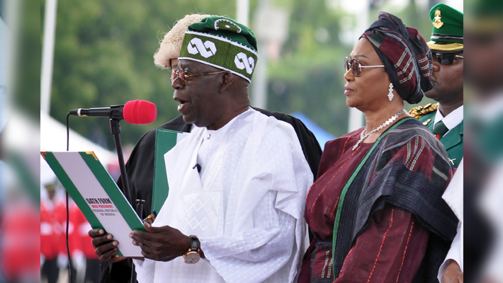 Tinubu during his inauguration as president