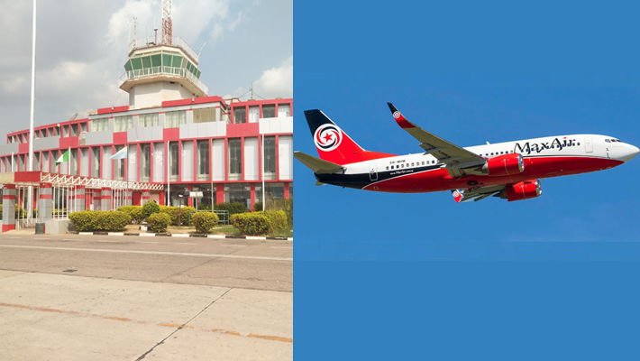 Kano airport and Max aircraft