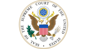 U.S. Supreme Court emblem.