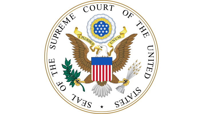U.S. Supreme Court emblem.