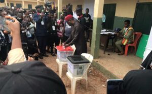  Governor Ifeanyi Okowa has just voted