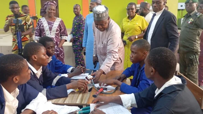 NABTEB practical examinations at Federal Technical College, Yaba, Lagos