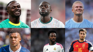 Sadio Mane, Kalidou Koulibaly, Erling Haaland, Kylian Mbappe, Vinicius Junior, Rodri