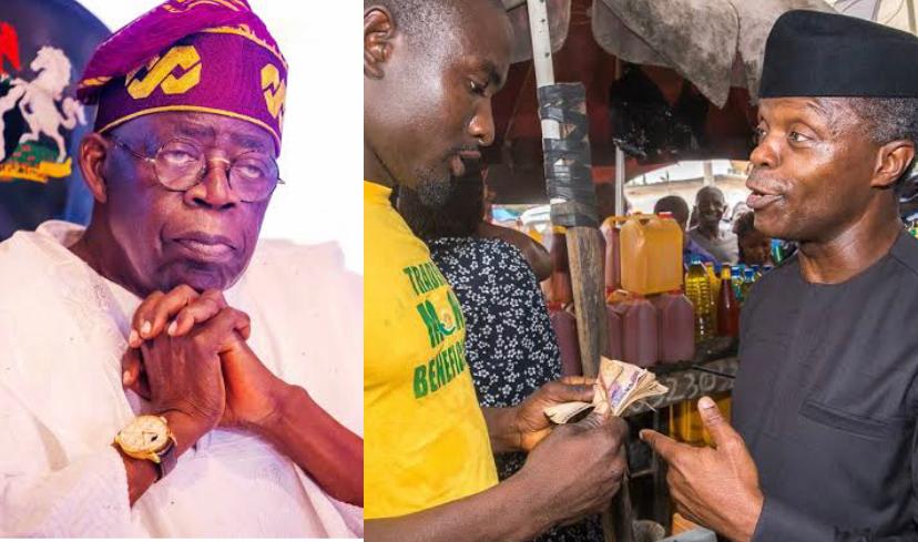 BOLA TINUBU and OSINBAJO DISTRIBUTING CASH IN MARKET