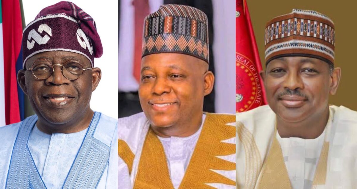 President Bola Tinubu, Kashim Shettima and Abubakar Kyari