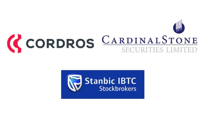 Cardinalstone Securities, Cordros Securities, Stanbic IBTC Stockbrokers