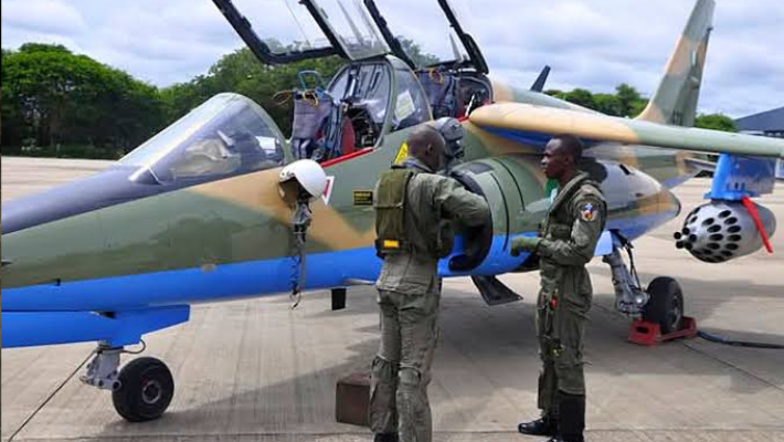Air Force pilots with fighter jets