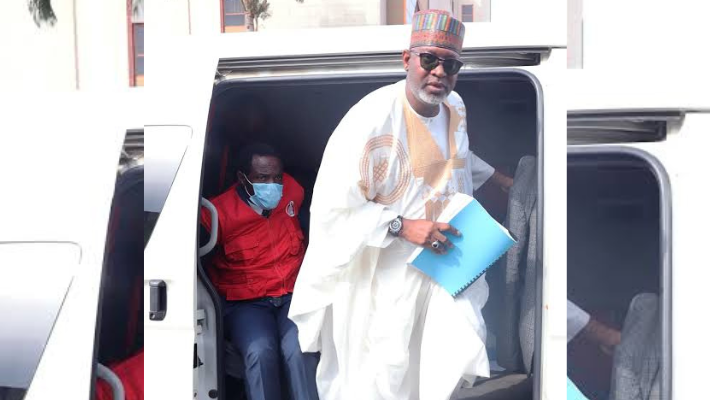 Sirika with EFCC agents