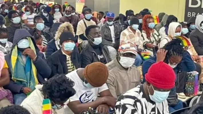 Evacuated Nigerians from South Africa
