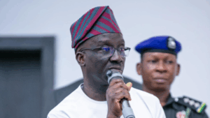 Okpebholo making public address