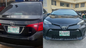 Fake presidential number plate