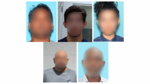 Mug shot of Five non-U.S. citizens